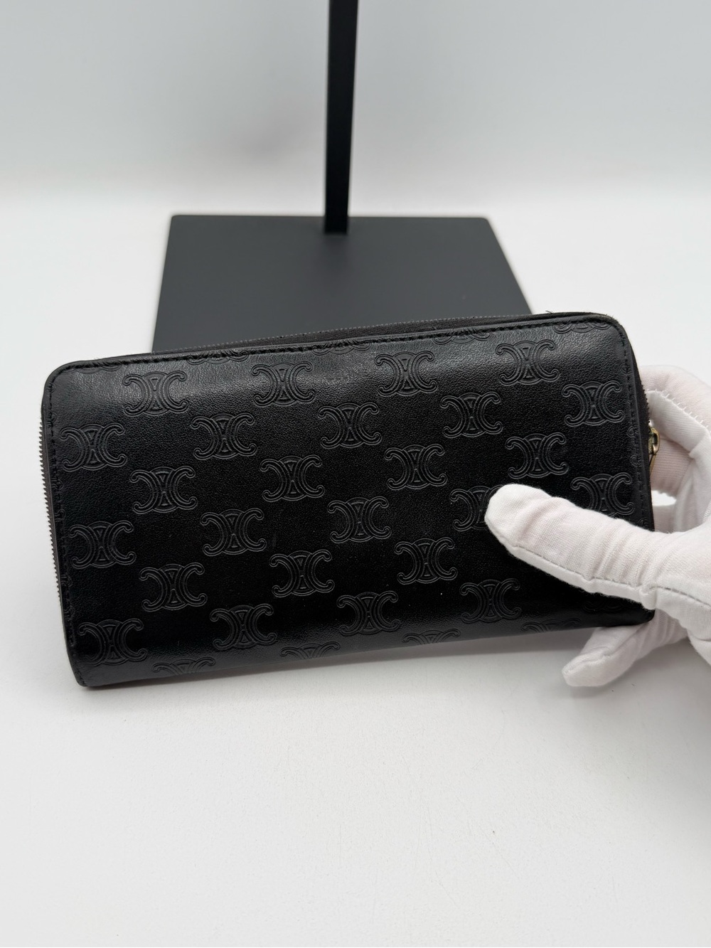 Celine Monogram Zip Around Wallet